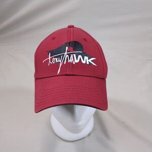 Tony Hawk Ball Hat Adjustable Back Red Black Embroidered Logo Cap
